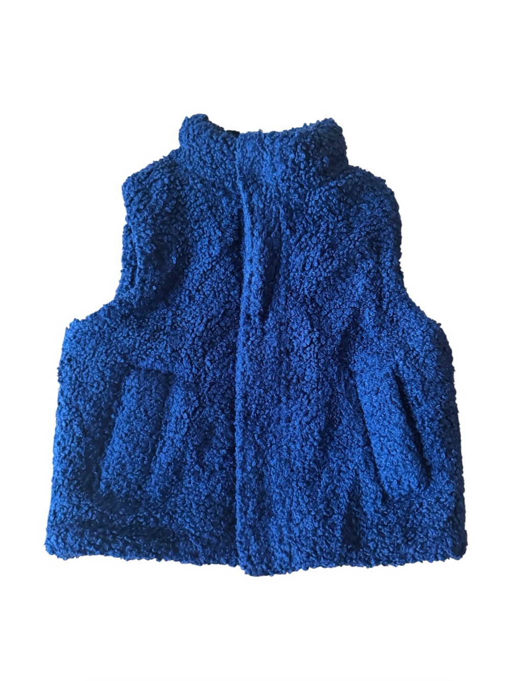 NWT Janie & Jack 18 to 24 Months Baby Toddler Sherpa Vest Blue Snap Jacket